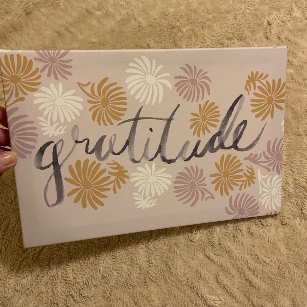 Gratitude canvas artwork